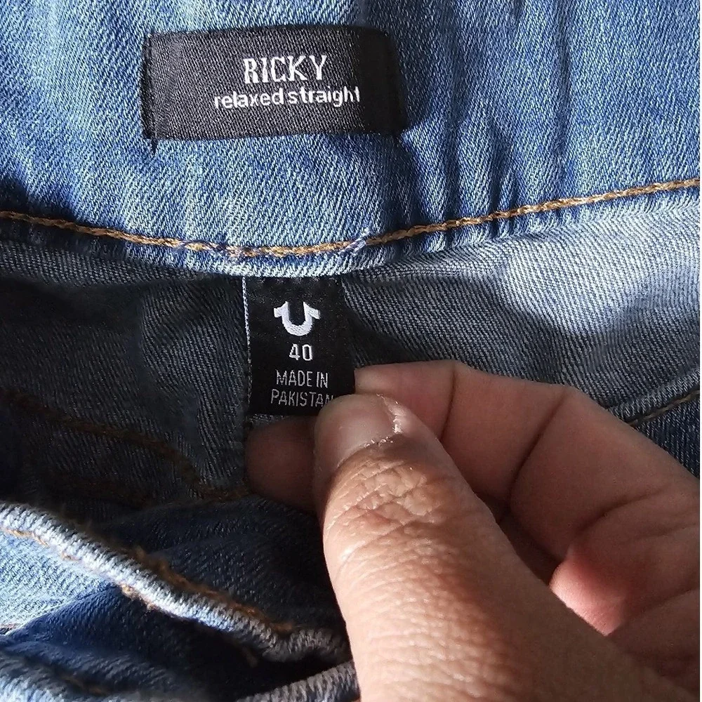 True Religion Ricky Relaxed Straight Jeans Size 40